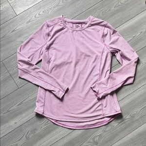 Women's Purple Long Sleeve Athletic Material Top